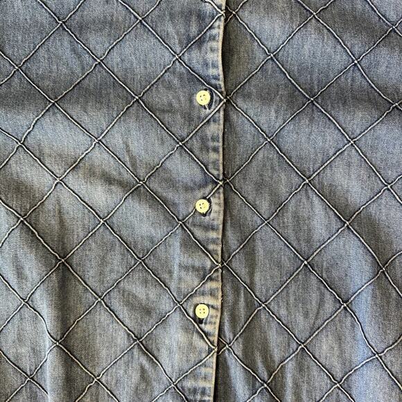 VTG 90s Cabin Creek Women's Denim 100% Cotton Button-Up Shirt Large - Picture 3 of 5